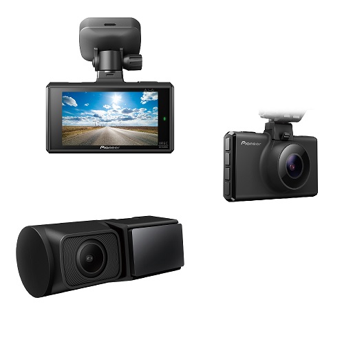 Pioneer VREC-DH300D 2-Channel Dual Recording 1440p WQHD (Wide Quad HD) Dash  Camera System with 3” LCD Screen